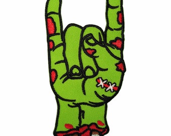 Zombie Hand Patch Iron Sew On Clothes Bag Embroidery Applique Embroidered Badge