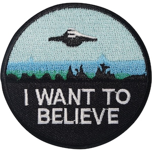 Flying Saucer Patch Iron Sew On Clothes Alien NASA Space UFO Embroidered Badge