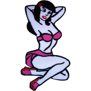 Sexy Women Lady Embroidered Patch Badge Iron / Sew On Clothes T Shirt Jeans Bags