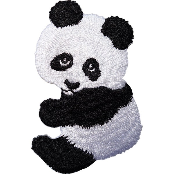 Panda bordado hierro/coser en parche ropa chaqueta camiseta Jeans bolsa sombrero insignia