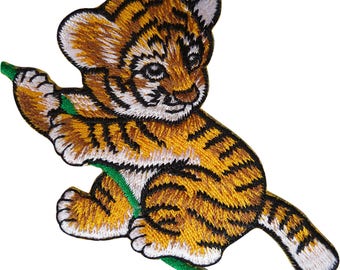 Tiger Patch Iron Sew On Clothes Bag Embroidered Badge Animal Embroidery Applique