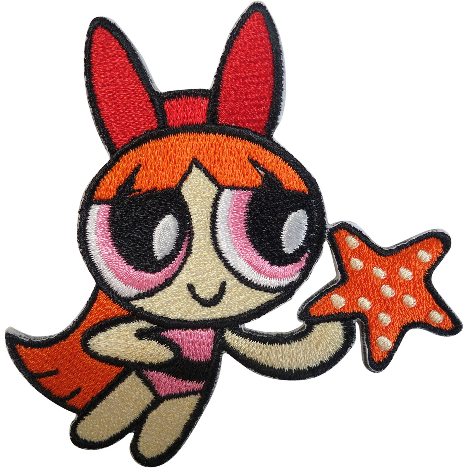 Pink Power Heart Patch Cartoon Girl Hero Embroidered Iron on