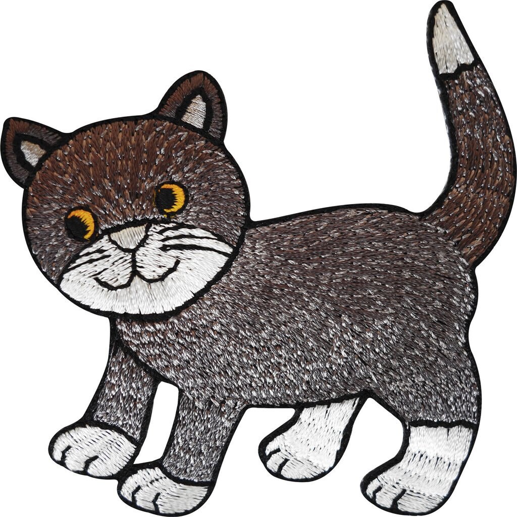 Parches Bordados De Gato Negro - Juego De 8 Unidades, Autoadhesivos O Para Coser, Para Personalizar Ropa Y Mochilas