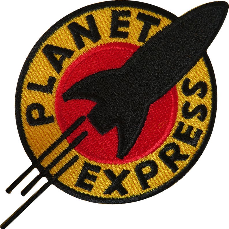 Futurama Planet Express Iron On Sew On Embroidered Patch T Shirt Bag Jeans Badge image 1