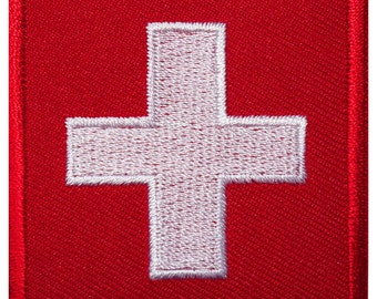 Switzerland Flag Embroidered Iron / Sew On Clothes Swiss Patch Jacket Bag Badge