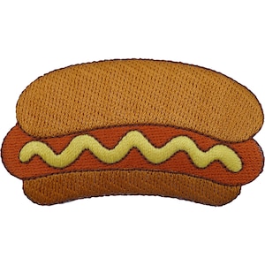 Hotdogpatch Fastfood Geborduurd Ijzer/naai T-shirt Tas Jas Jasje Badge
