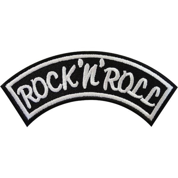 Écusson brodé rock 'n' roll musique badge fer à repasser/coudre vêtements veste sac