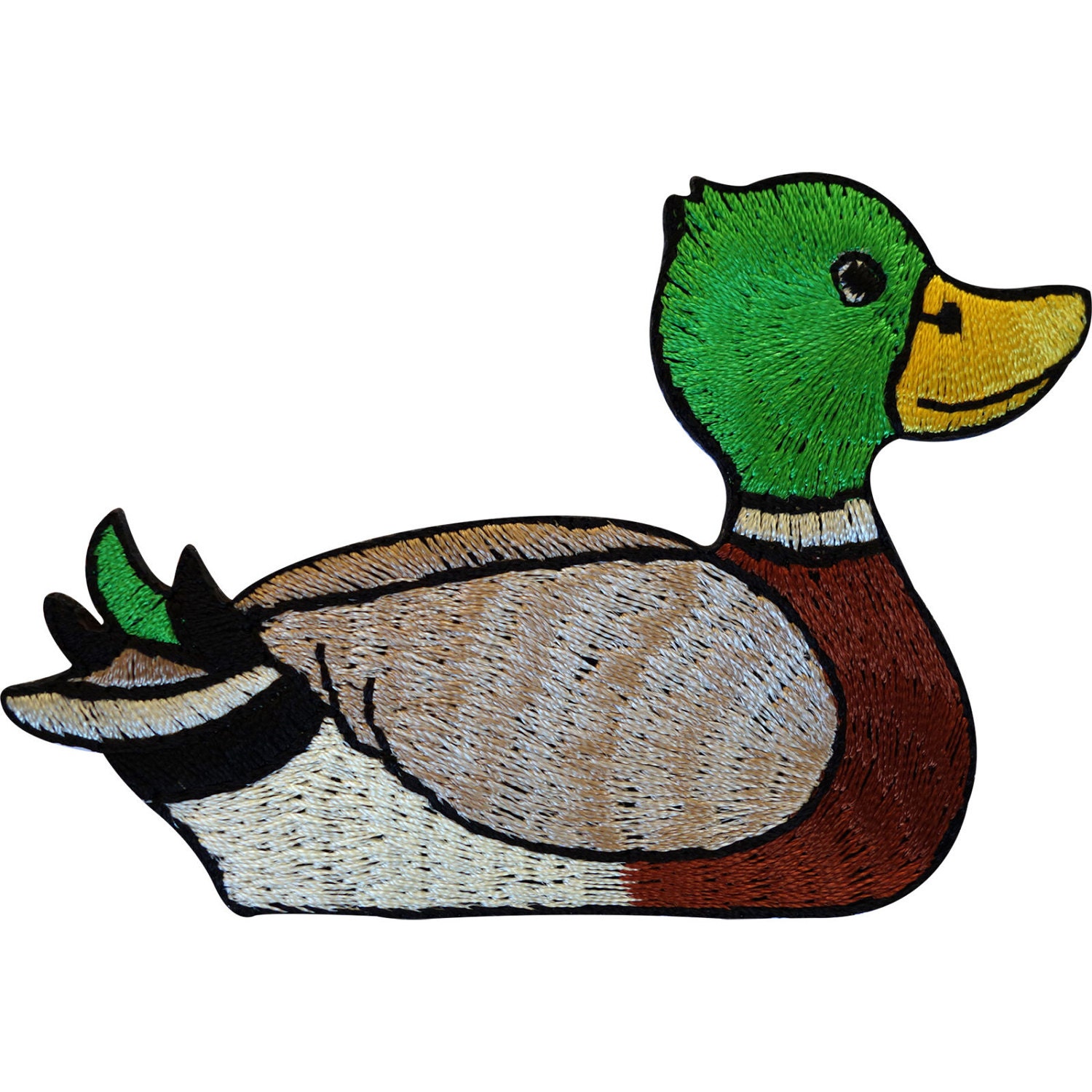 Embroidered Duck Iron on Patch Sew on Badge Animal Embroidery Etsy UK