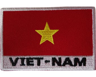 Vietnam Flag Patch Iron Sew On Embroidered Badge Vietnamese Embroidery Applique