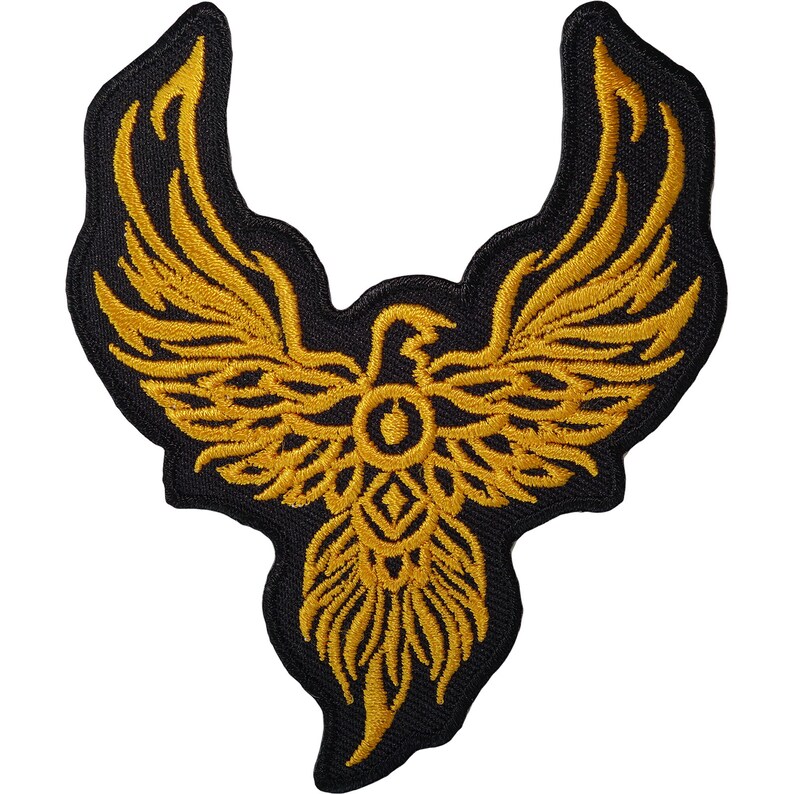 Phoenix Iron on Patch Bird Animal Biker Motorcycle Eagle Sew ...