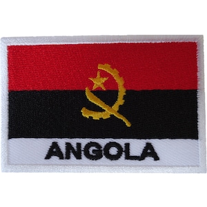 Angola Flag Iron On Patch Sew On Clothes South Africa African Embroidered Badge