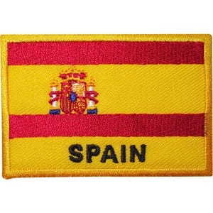 Spain Flag Embroidered Iron / Sew On Clothes Spanish Patch T Shirt Bag Hat Badge