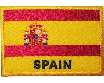 Spain Flag Embroidered Iron / Sew On Clothes Spanish Patch T Shirt Bag Hat Badge