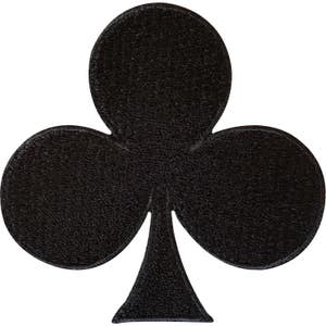 Naszywka z logo Black Club, haftowana odznaka, karty do gry w kasynie, poker, motocyklista