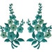 Pair of Yellow Thistle Flower Patches Iron Sew on Embroidery Pair of Yellow Thistle Flower Patches Iron Sew on Embroidery