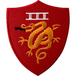 Distintivo militare ricamato in tessuto da stirare e cucire, 3° Marine dell&#39;esercito degli Stati Uniti