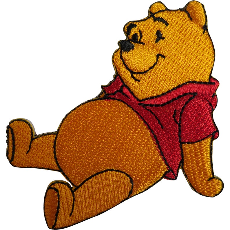 ELLU Winnie The Pooh Patch – Gesticktes Abzeichen, 7x5,5 Cm, Zum Aufbügeln & Aufnähen