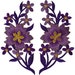 Pair Of Purple Thistle Flower Patches Iron Sew On Badge Patch - Foto 10