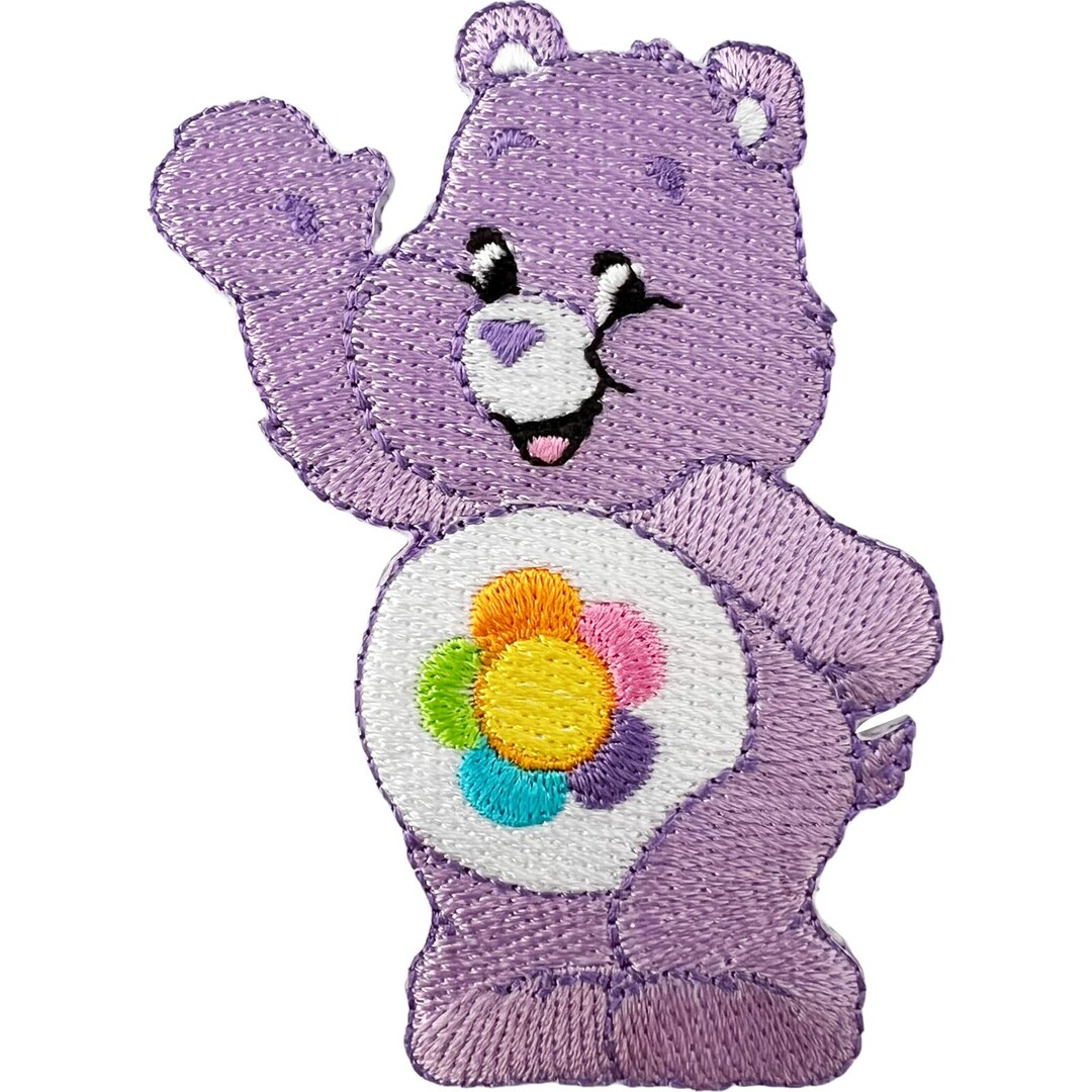 Purple Violet Care Bears Harmony Bear Patch Iron Sew on Clothes Rainbow ...