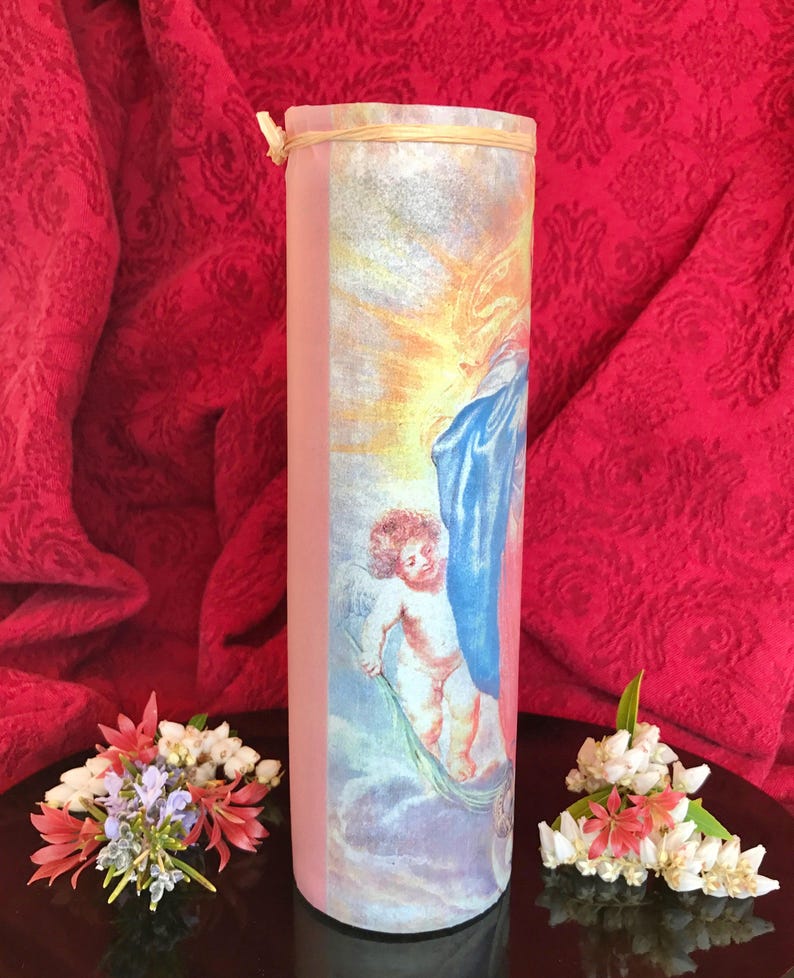 Virgin Mary Candle / Prayer Candle / Candle Lover Gift / Etsy