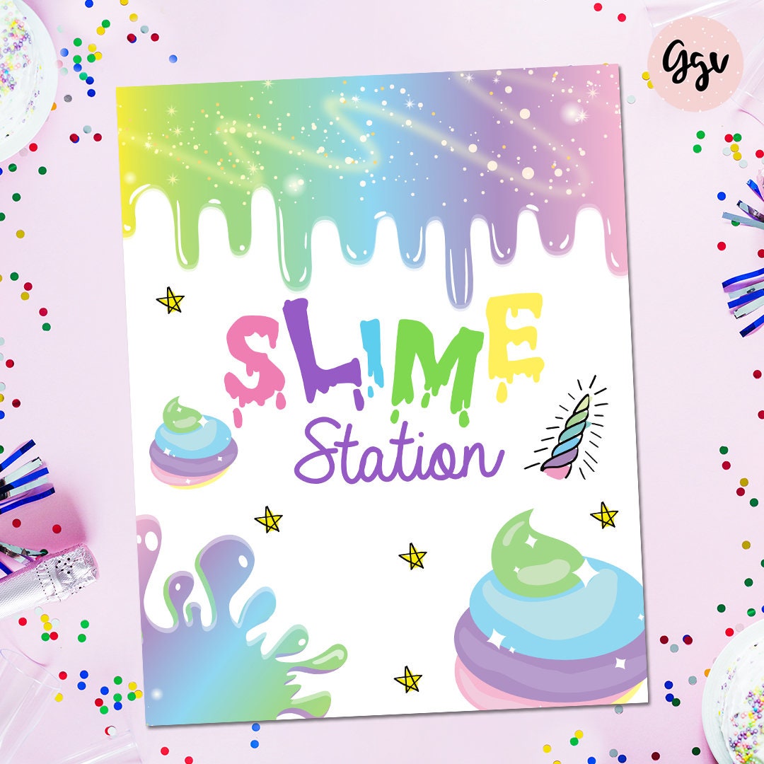 Slime Party Decorations Instant Download Slime Birthday Party Printable  Slime Birthday Party Slime Decorations by Printable Studio -  Israel
