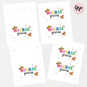 Mexican Fiesta Gracias and Thank You Cards, Mexican Fiesta Printable ...