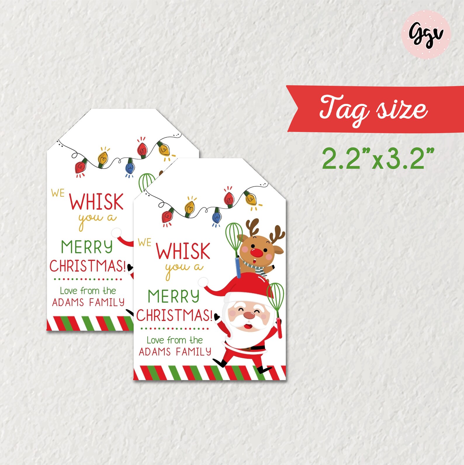 Editable Christmas Tags Printable Christmas Gift Tags - Etsy