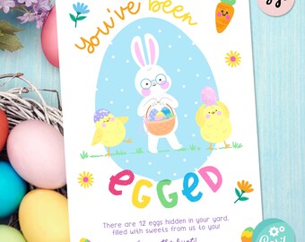 You've Been Egged Sign: Easter Game Printable (Editable)
