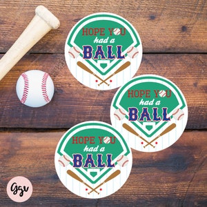BASEBALL favor tags, baseball party, baseball birthday, baseball party favors, baseball party printables, instant download, thank you tags