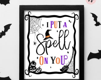 I Put a Spell on You Novelty Sign, Metal Wall Decor - 10x14 inches 
