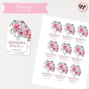 Bridal Shower Printable Set, Floral Bridal Shower Invitation, Recipe ...