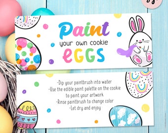 Paint Your Own Cookie Eggs Bag Topper (Digital Download)