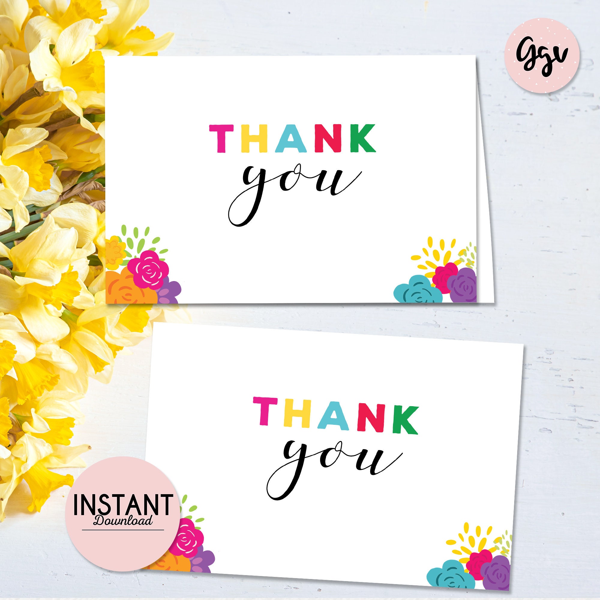 Mexican Fiesta Thank You Printable Cards Fiesta Thank You - Etsy