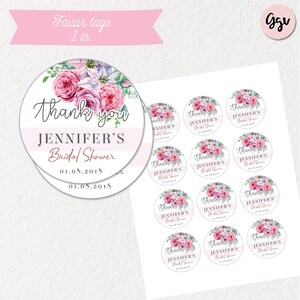Bridal Shower Printable Set, Floral Bridal Shower Invitation, Recipe ...