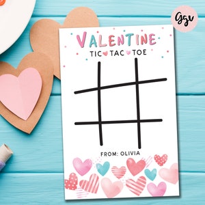 Valentine&#39;s day tic tac toe game, printable tic tac toe, tic tac toe valentine&#39;s day gift, school valentine&#39;s, classroom valentine&#39;s