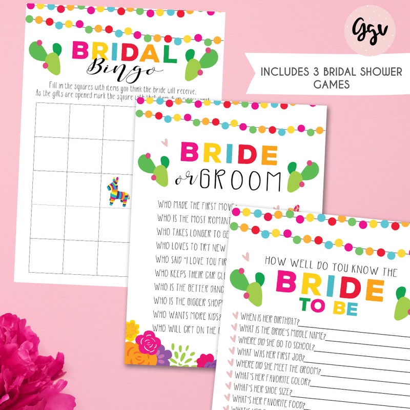 Bridal Shower Games Printable - Etsy