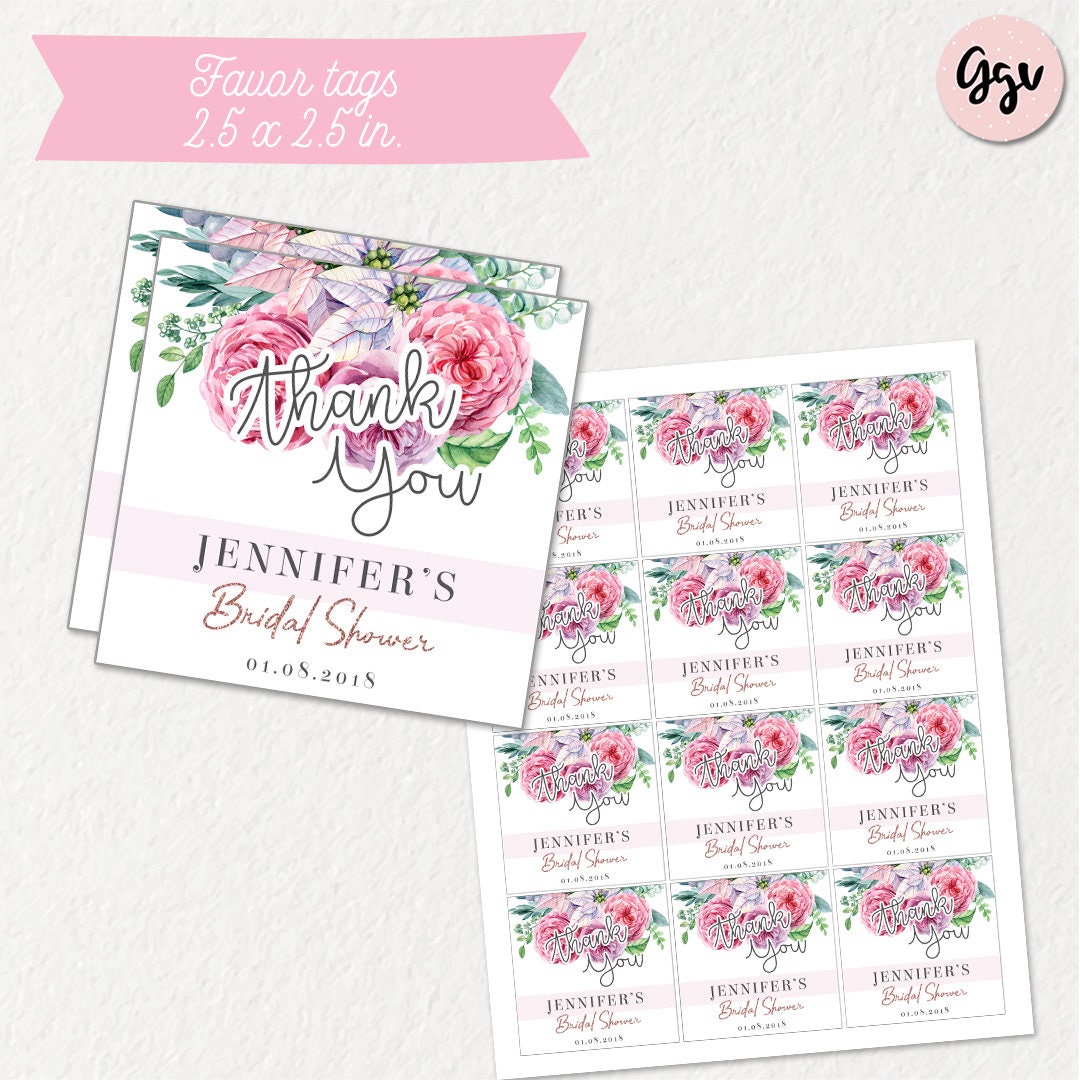 Bridal Shower Printable Set Floral Bridal Shower Invitation | Etsy