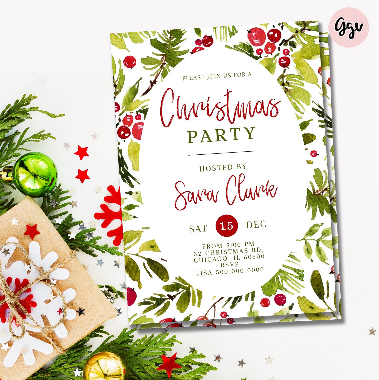 Christmas Party Invitation holiday party invite christmas Etsy