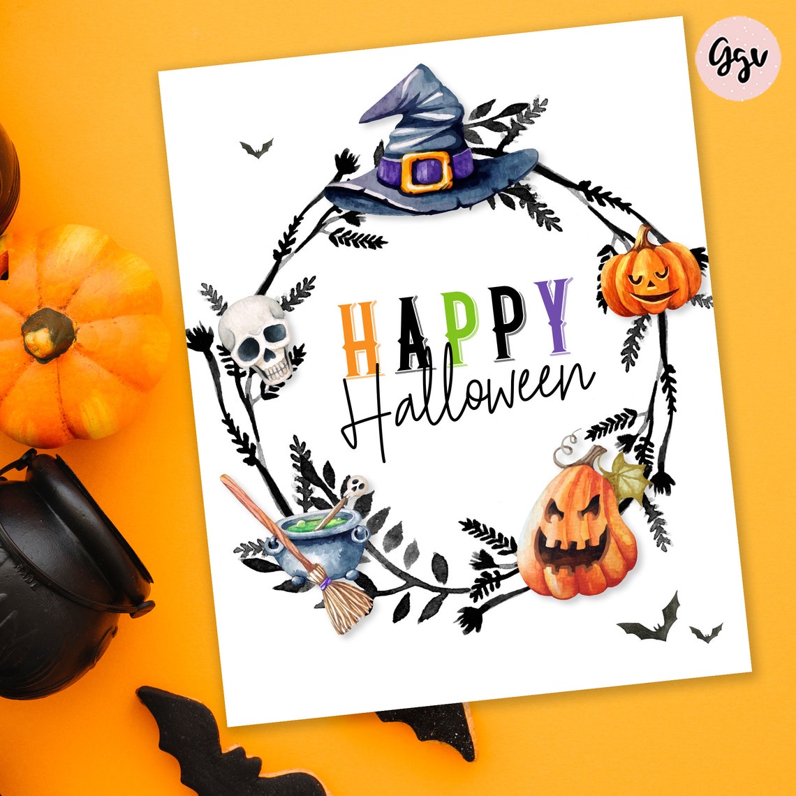 HALLOWEEN Wall Art Printable Halloween Decoration Halloween | Etsy