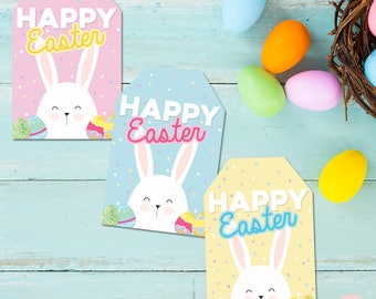 Printable Bunny Easter Gift Tags (Instant Download)