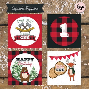 Lumberjack Cupcake Toppers, Lumberjack Decor, Lumberjack Party ...