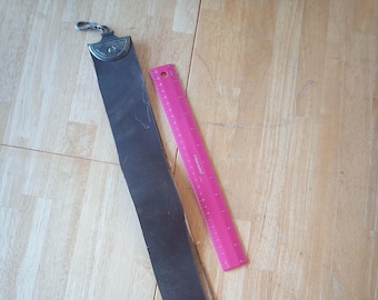 Refurbished 22 inch strop, new leather and old canvas for knife or straight razor
