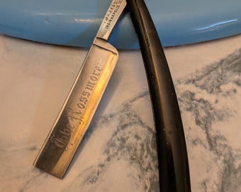 Navaja de afeitar recta americana de hoja hueca lista para usar