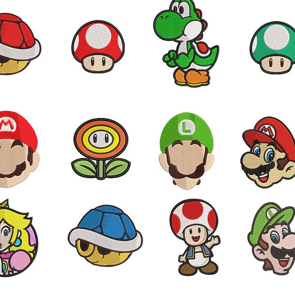 Mario embroidery files (1 character)
