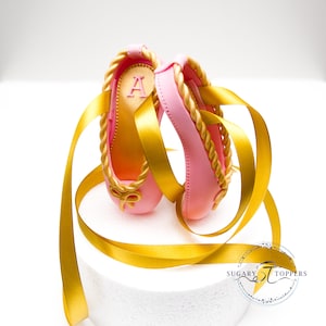 Ballet shoes cake topper little ballerina for cake decorating birthday cakes for girls made from sugarpaste fondant