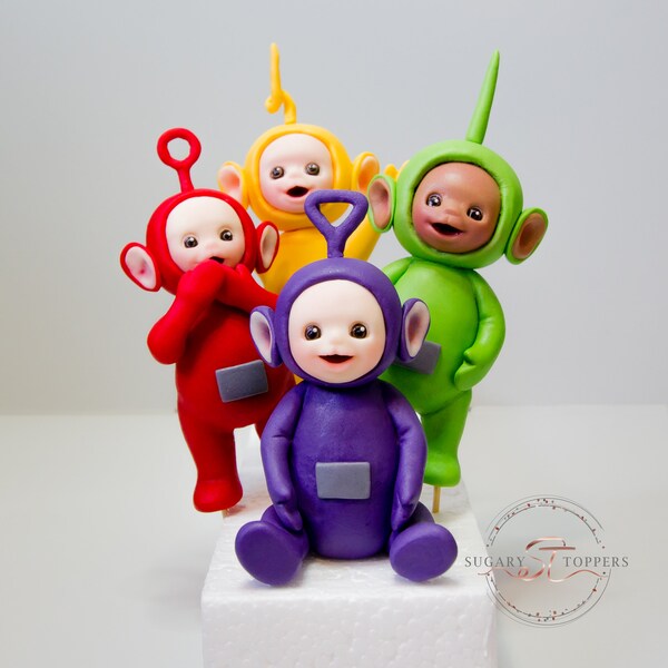 Teletubbies cake toppers Tinky-Winky Dipsy Laa Laa Po for cake decorating birthday cake for kids made from sugarpaste fondant