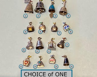 CHOICE of ONE Mid-20th Century Silver Bell Charm
