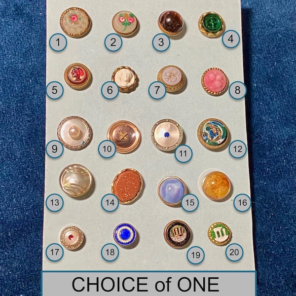CHOICE of ONE Antique Waistcoat Button NBS Small
