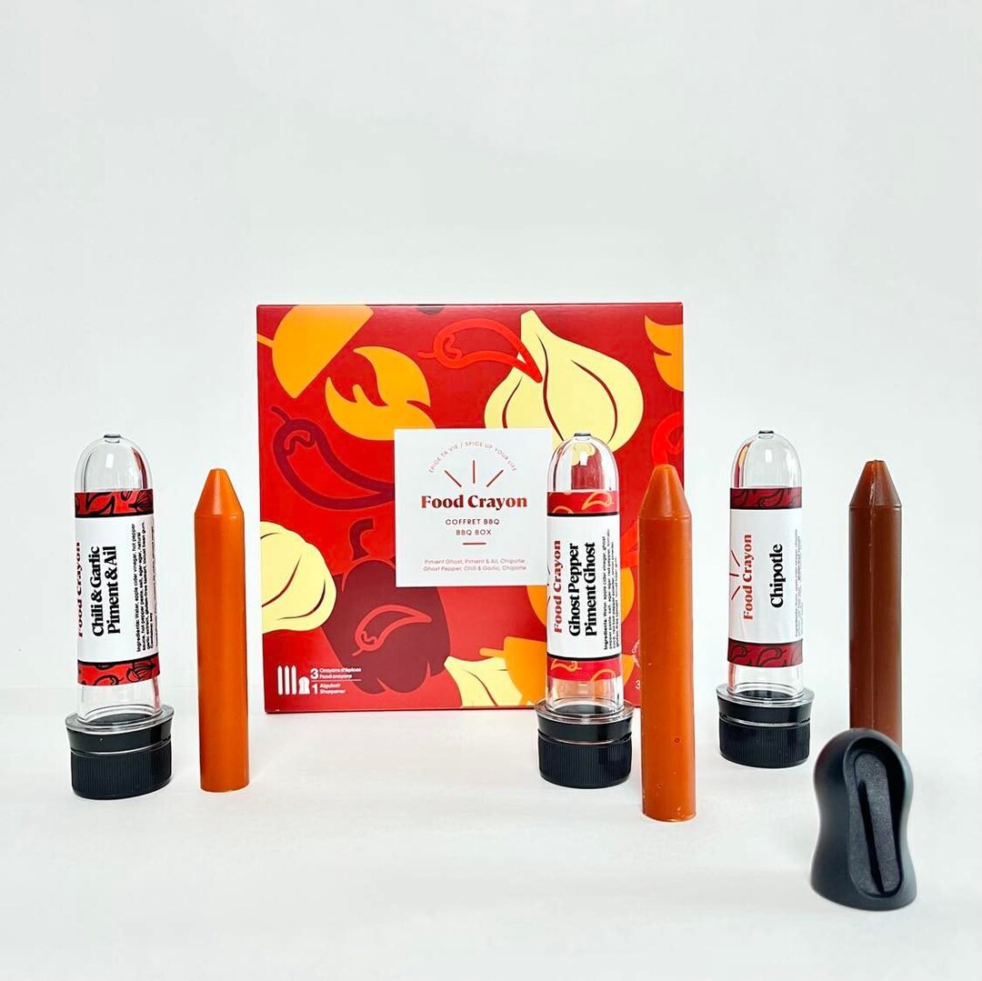 BBQ Gift Box - Spice Crayon - Ghost Pepper, Chili & Garlic, Chipotle - Etsy