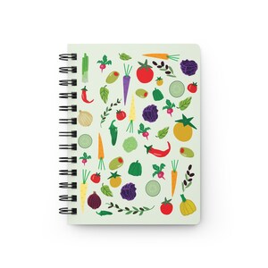Rezeptbuch mit Gemüsemotiven | Spiralbindung